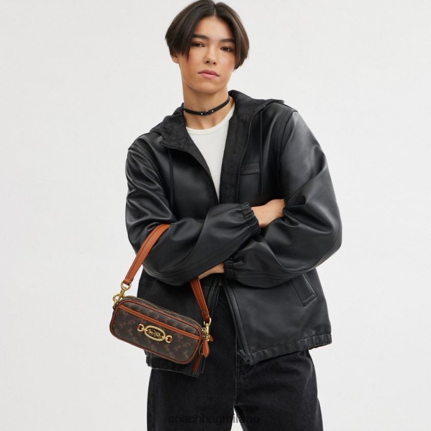 Coach donne borsa a tracolla Avery con stampa cavallo e carrozza b4/ambra brunita tartufo FPN0Z8216