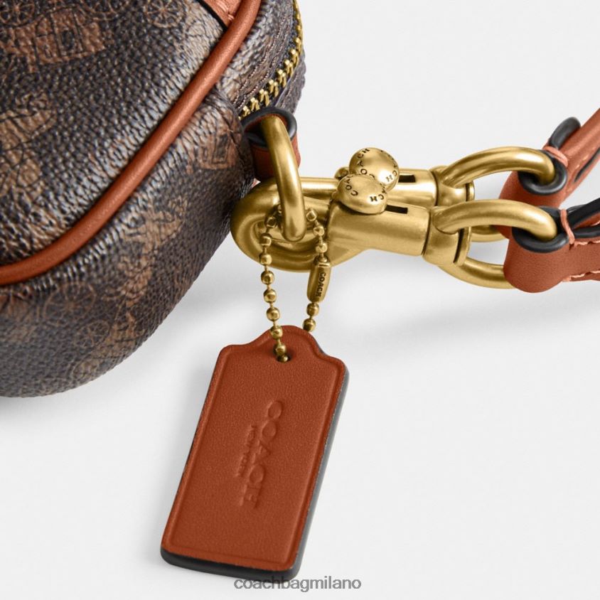 Coach donne borsa a tracolla Avery con stampa cavallo e carrozza b4/ambra brunita tartufo FPN0Z8216