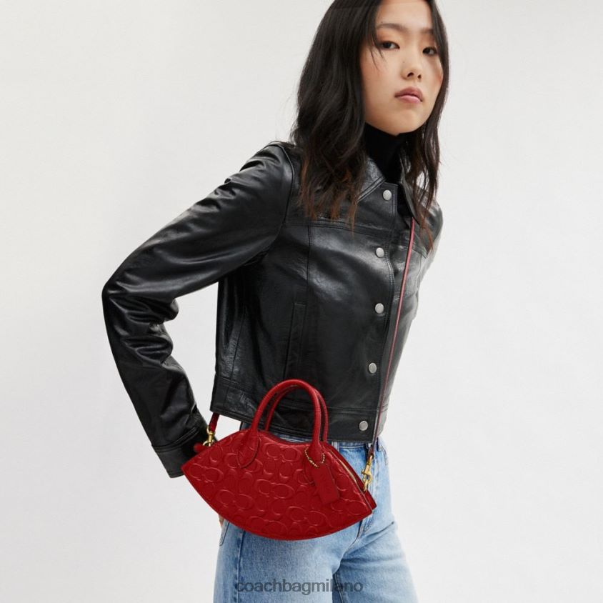 Coach donne borsa a tracolla in pelle esclusiva b4/rosso FPN0Z8239