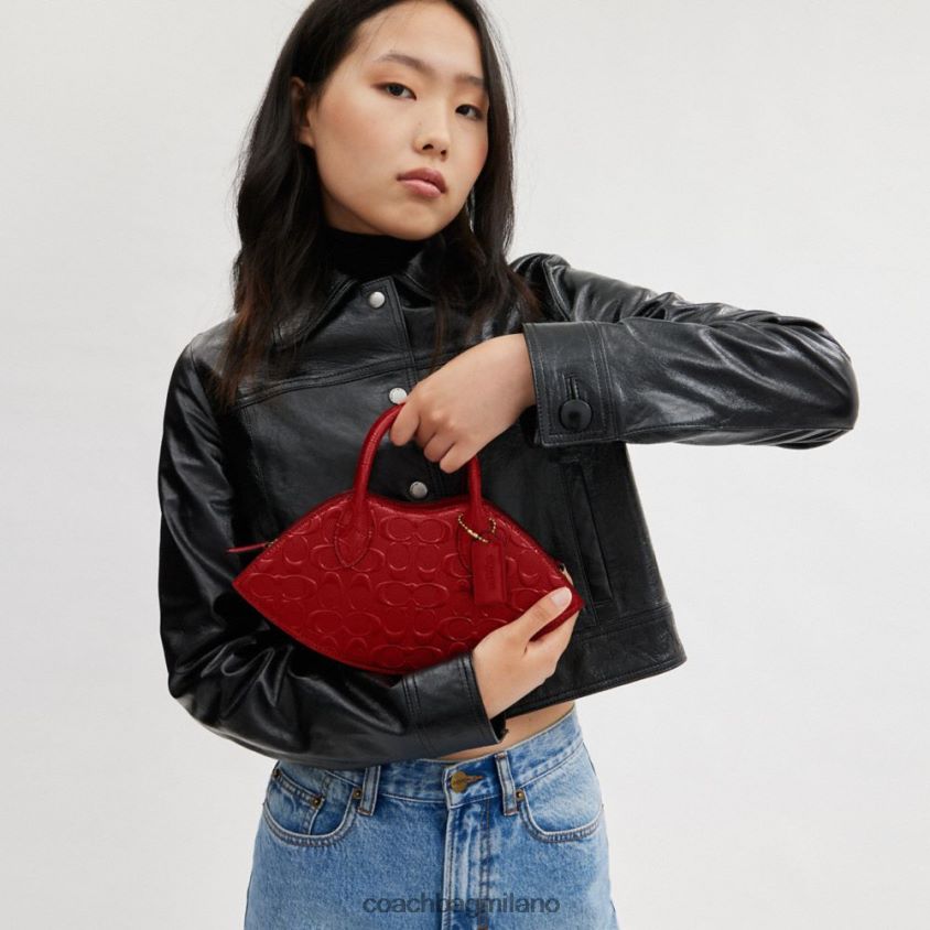 Coach donne borsa a tracolla in pelle esclusiva b4/rosso FPN0Z8239