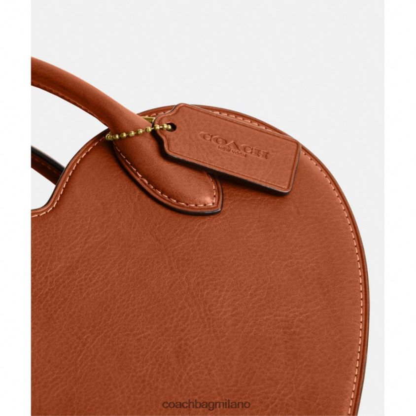 Coach donne borsa cuore in pelle rigenerata b4/ambra brunita FPN0Z8232
