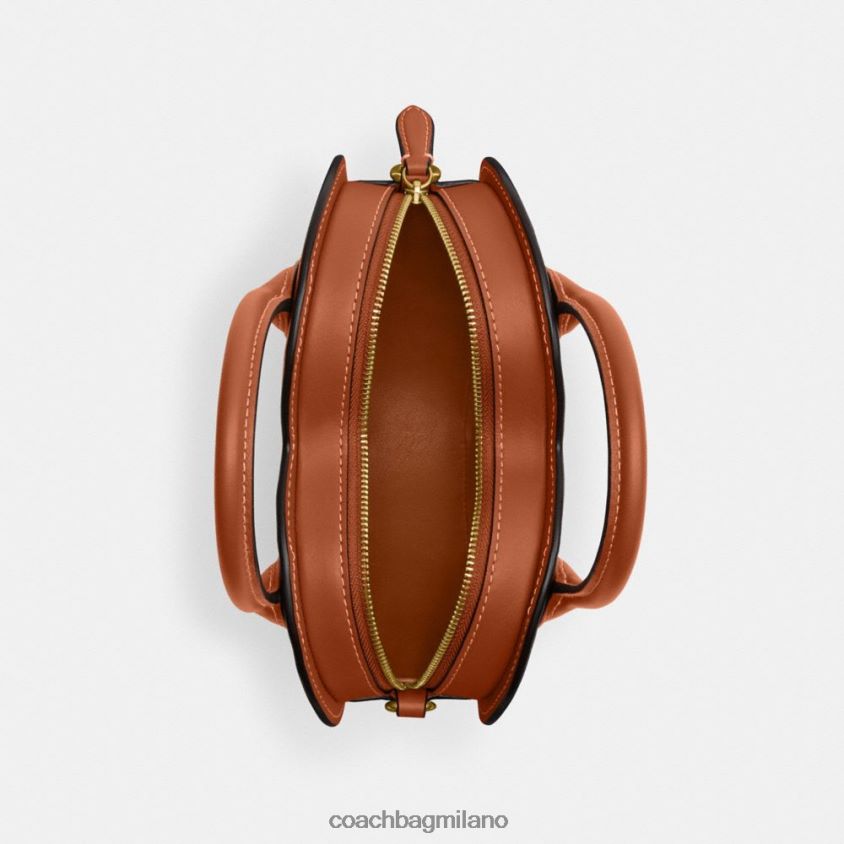 Coach donne borsa cuore in pelle rigenerata b4/ambra brunita FPN0Z8232