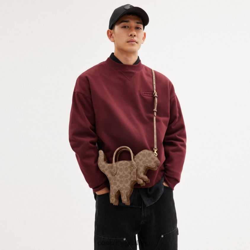 Coach donne borsa rexy in tela esclusiva b4/ruggine marrone chiaro FPN0Z8231
