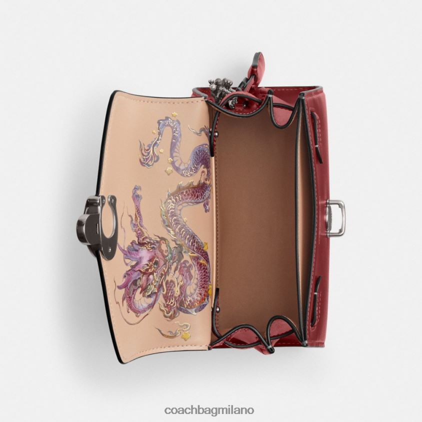 Coach donne capodanno sammy top handle 21 con drago sx/rosso rubino FPN0Z8201