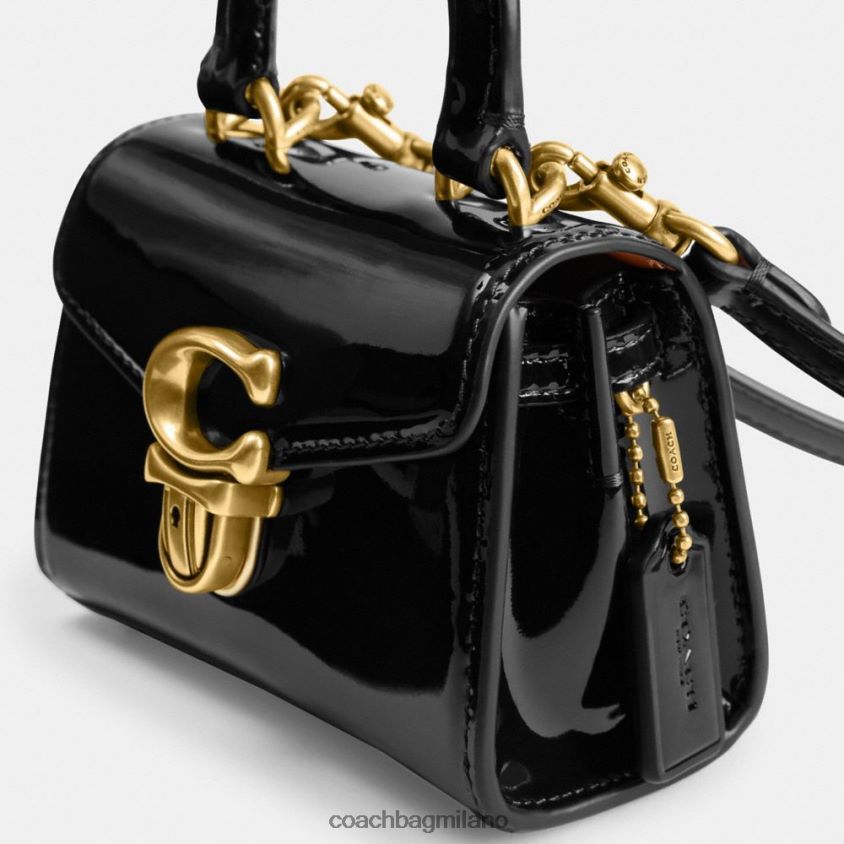 Coach donne manico superiore sammy 12 in pelle esclusiva b4/nero FPN0Z8212