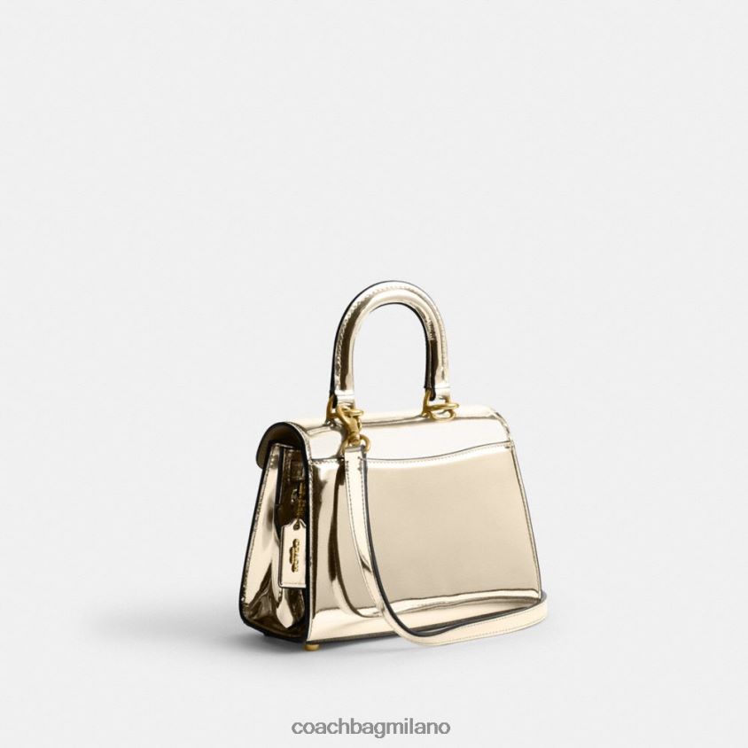 Coach donne maniglia superiore sammy 21 in argento metallizzato b4/oro FPN0Z8209
