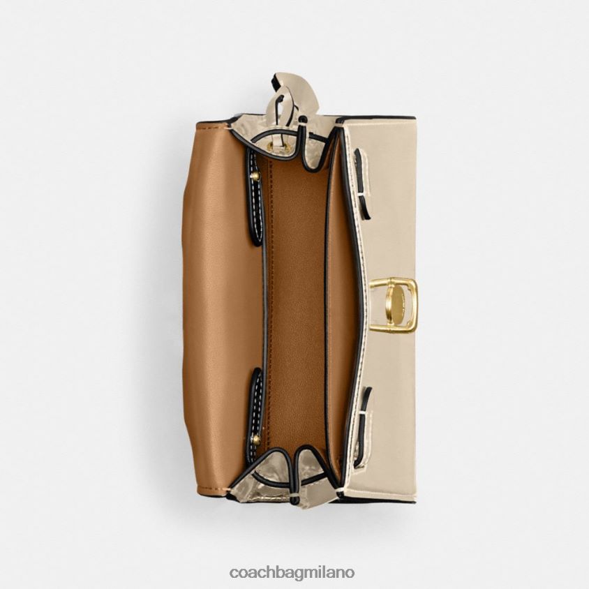 Coach donne maniglia superiore sammy 21 in argento metallizzato b4/oro FPN0Z8209