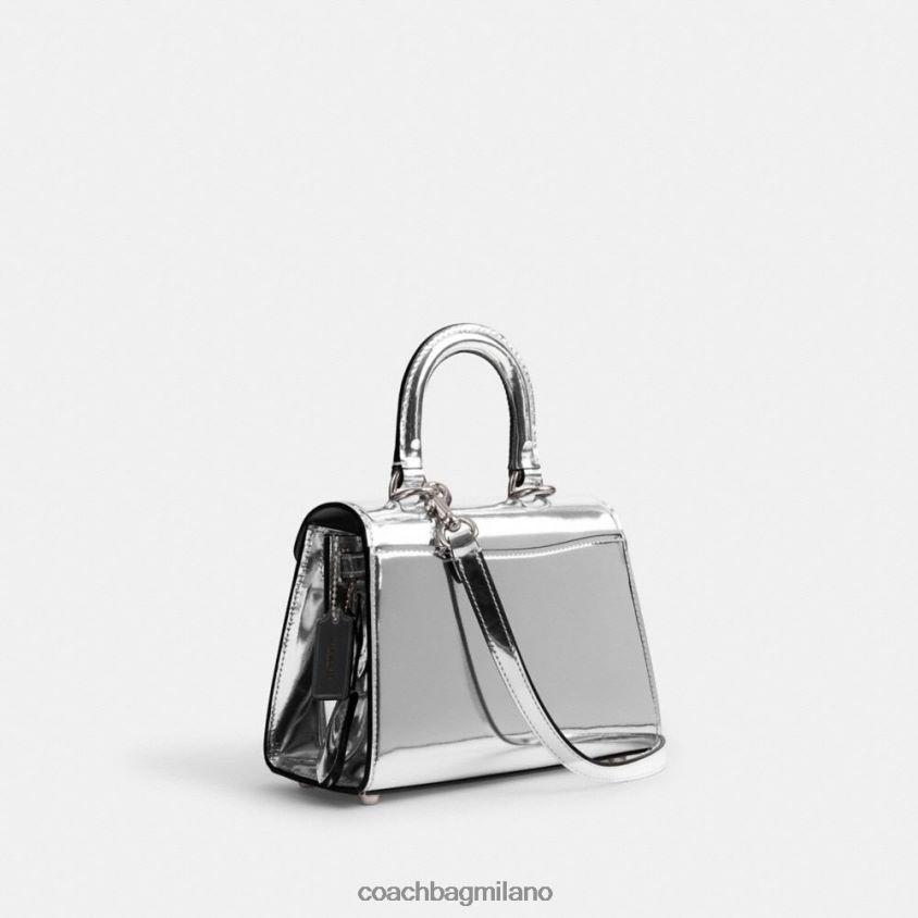 Coach donne maniglia superiore sammy 21 in argento metallizzato sx/argento FPN0Z8230