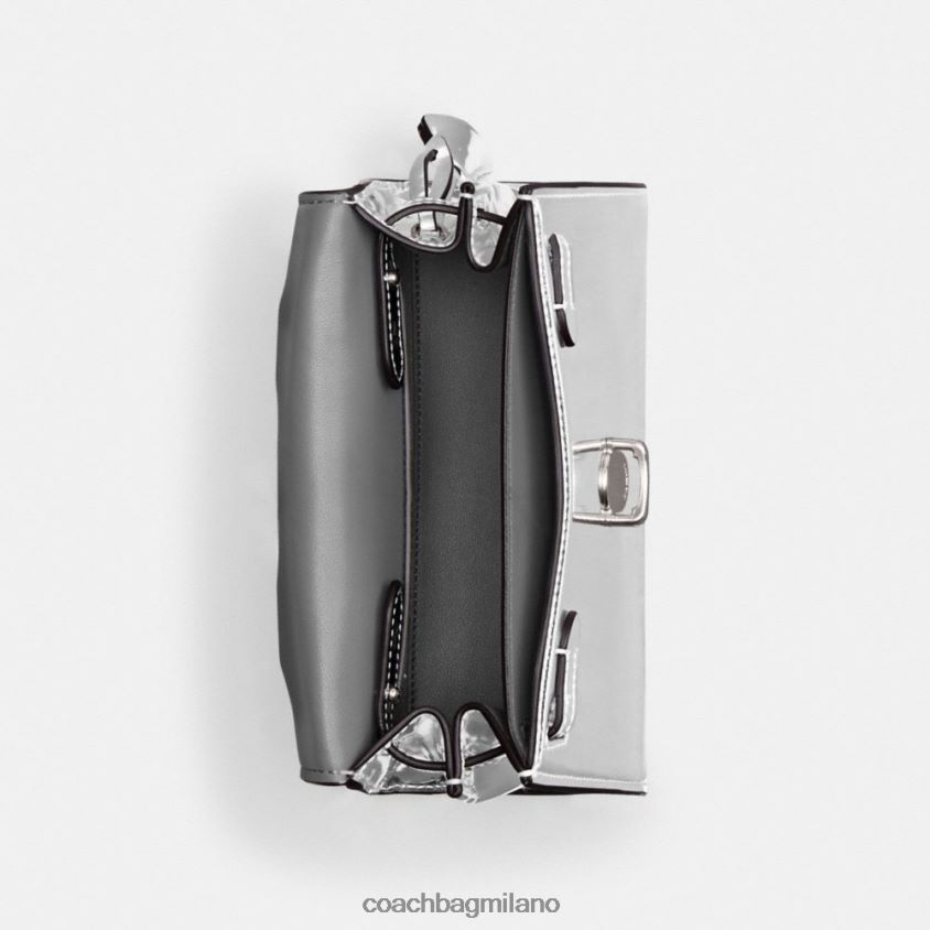 Coach donne maniglia superiore sammy 21 in argento metallizzato sx/argento FPN0Z8230