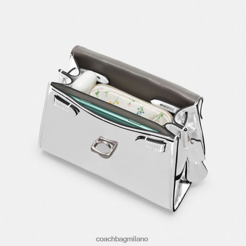Coach donne maniglia superiore sammy 21 in argento metallizzato sx/argento FPN0Z8230