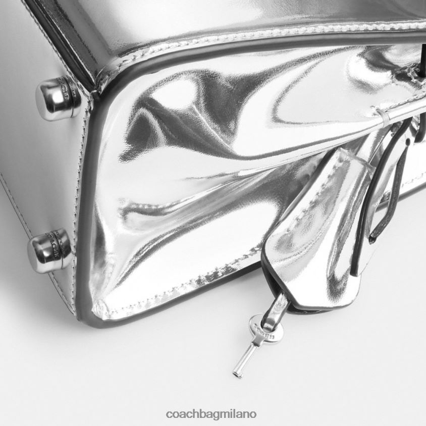 Coach donne maniglia superiore sammy 21 in argento metallizzato sx/argento FPN0Z8230