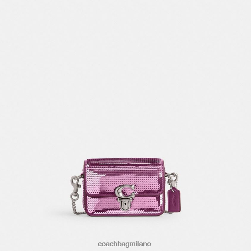Coach donne studio 12 con paillettes sinistra/magenta scuro FPN0Z8225