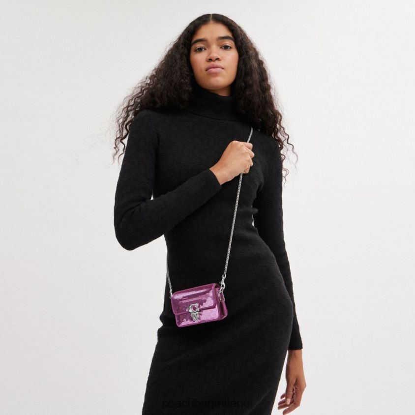 Coach donne studio 12 con paillettes sinistra/magenta scuro FPN0Z8225