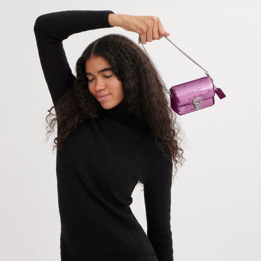 Coach donne studio 12 con paillettes sinistra/magenta scuro FPN0Z8225