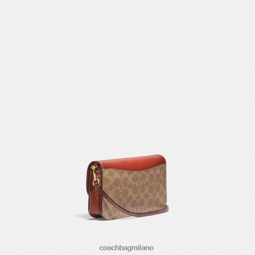 Coach donne tracolla Hayden in tela esclusiva b4/ruggine marrone chiaro FPN0Z8219