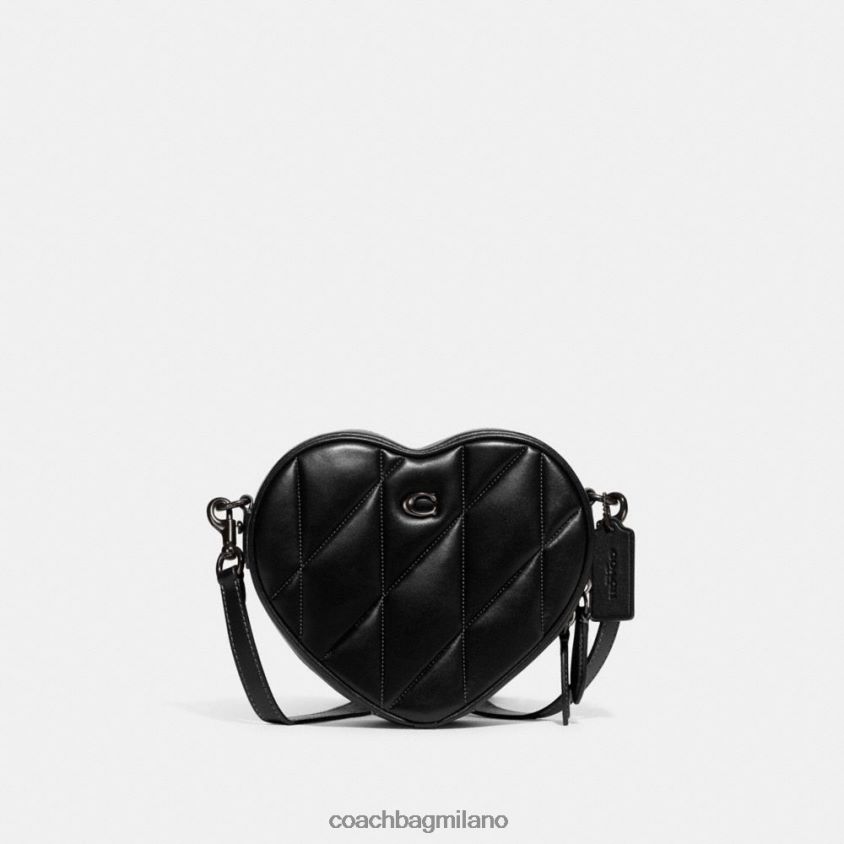 Coach donne tracolla a cuore con trapuntatura v5/nero FPN0Z8204