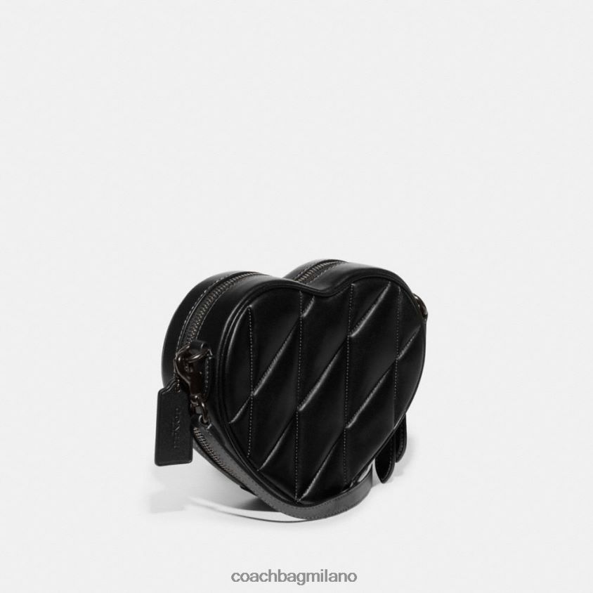 Coach donne tracolla a cuore con trapuntatura v5/nero FPN0Z8204