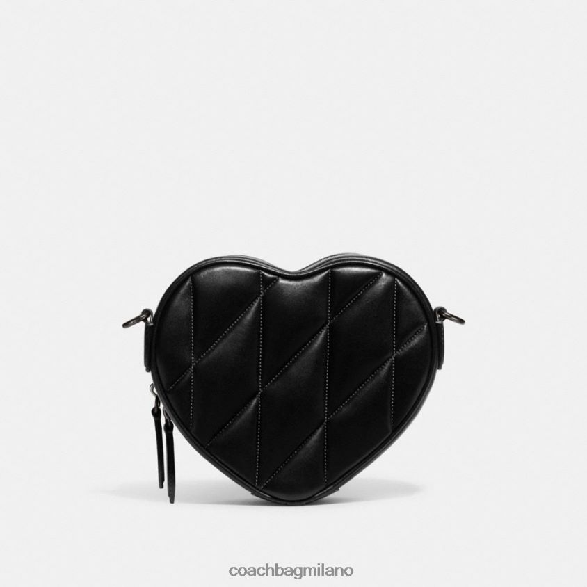 Coach donne tracolla a cuore con trapuntatura v5/nero FPN0Z8204