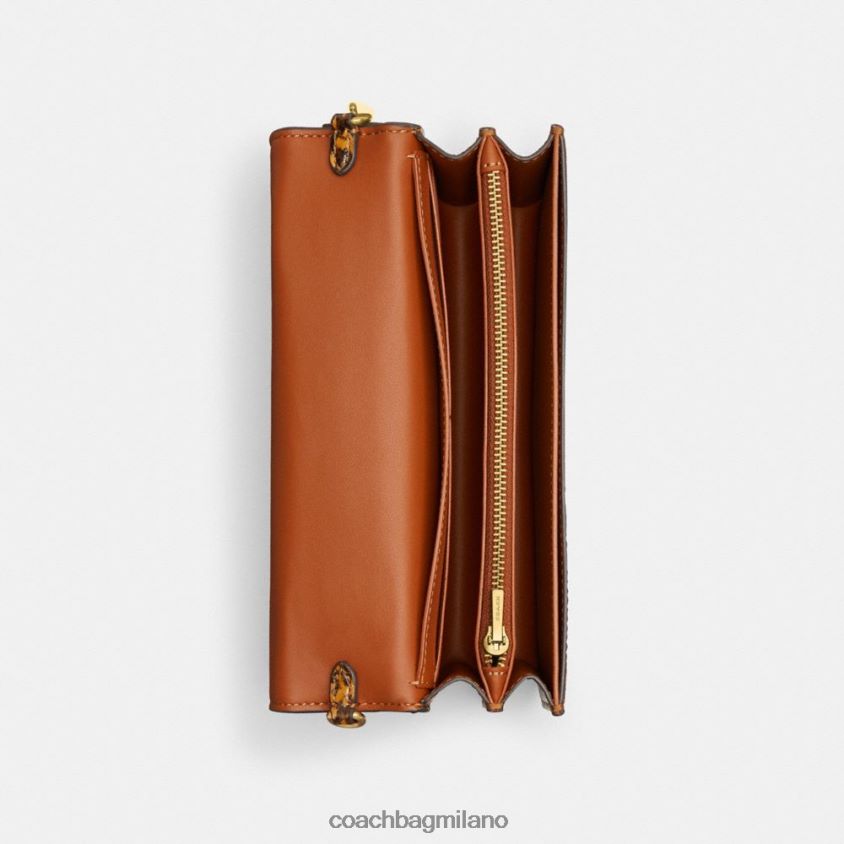 Coach donne tracolla bea in pelle di serpente b4/senape FPN0Z8228