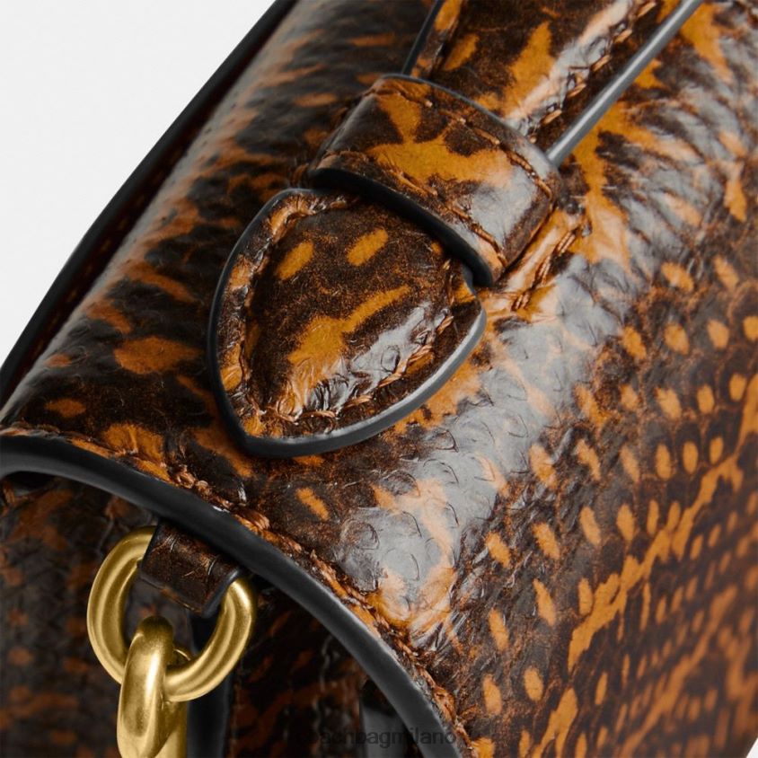 Coach donne tracolla bea in pelle di serpente b4/senape FPN0Z8228