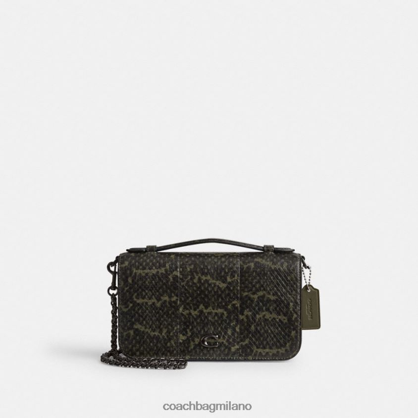 Coach donne tracolla bea in pelle di serpente v5/verde militare FPN0Z8222
