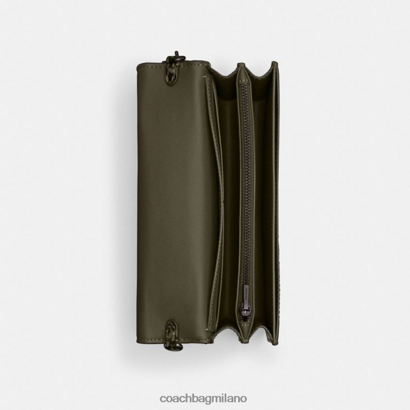 Coach donne tracolla bea in pelle di serpente v5/verde militare FPN0Z8222