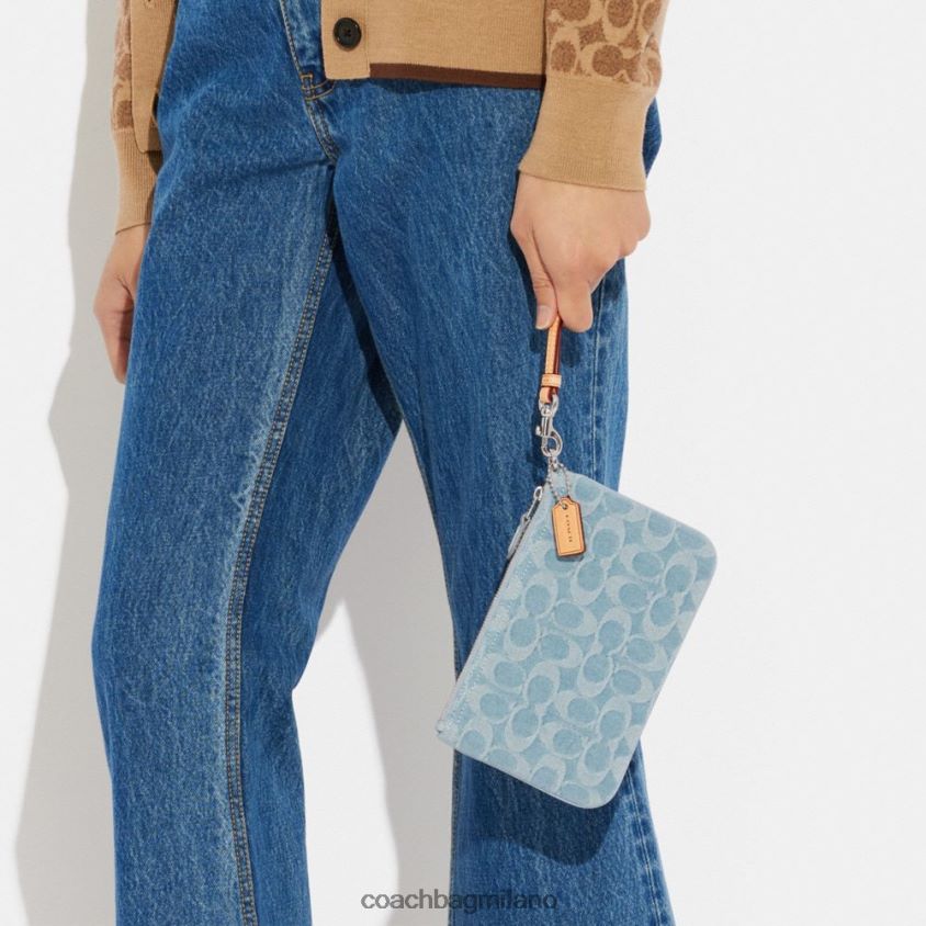Coach donne piccolo cinturino in denim esclusivo sx/azzurro FPN0Z8364
