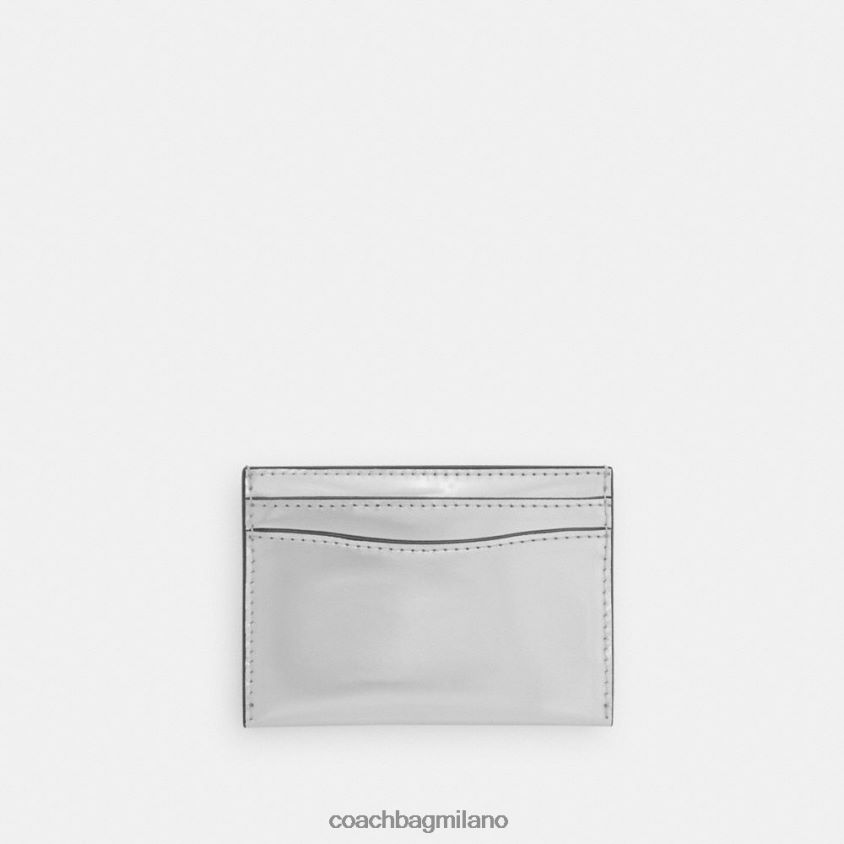 Coach donne porta carte essenziale in argento metallizzato sx/argento FPN0Z8378