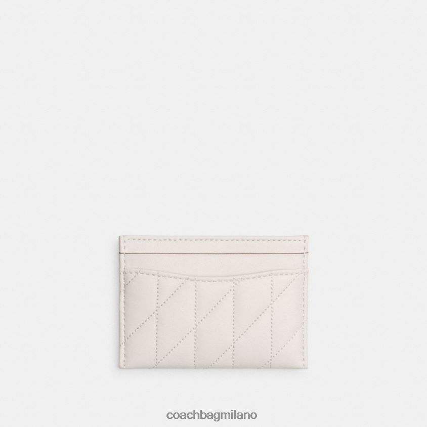 Coach donne portacarte con trapuntatura a cuscino b4/gesso FPN0Z8377
