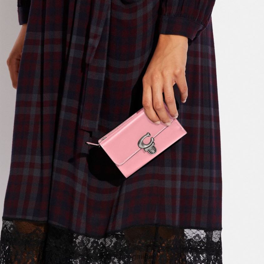 Coach donne portafoglio medio da studio sx/fiore rosa FPN0Z8334