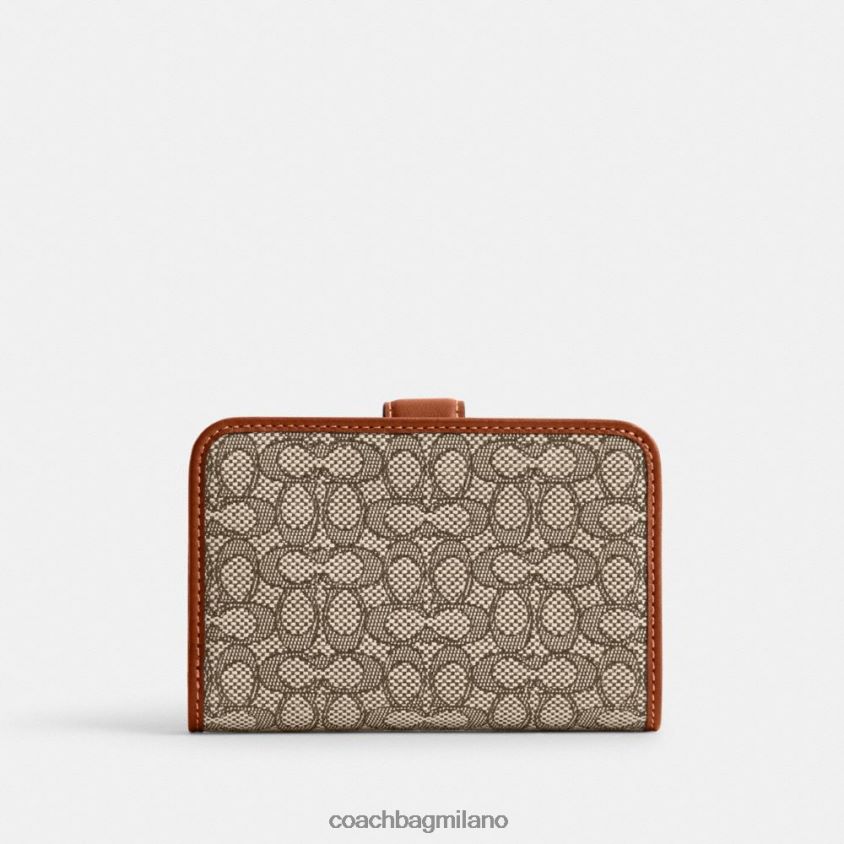 Coach donne portafoglio medio tabby in micro jacquard esclusivo b4/cacao brunito amb FPN0Z8331