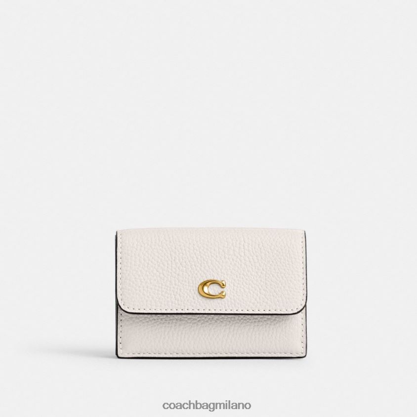 Coach donne portafoglio mini trifold essenziale b4/gesso FPN0Z8351