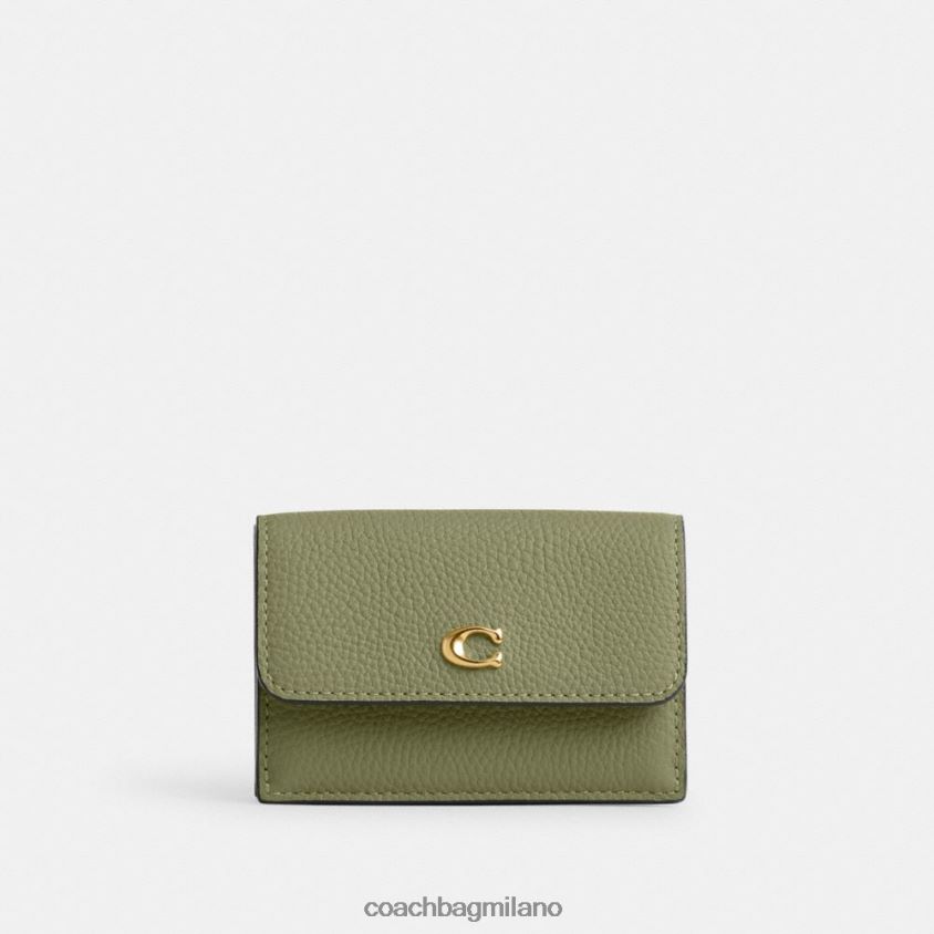 Coach donne portafoglio mini trifold essenziale b4/muschio FPN0Z8342