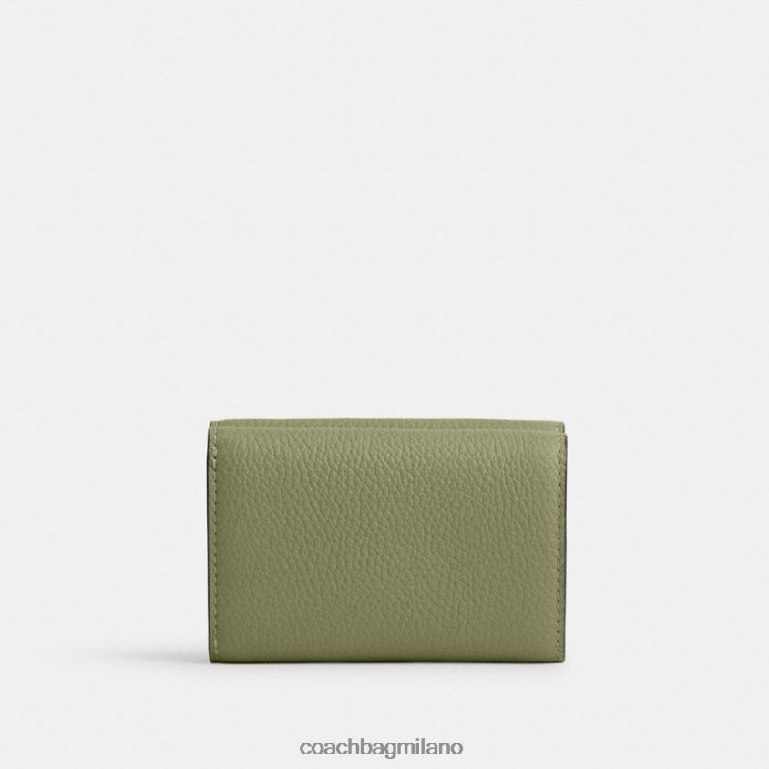 Coach donne portafoglio mini trifold essenziale b4/muschio FPN0Z8342