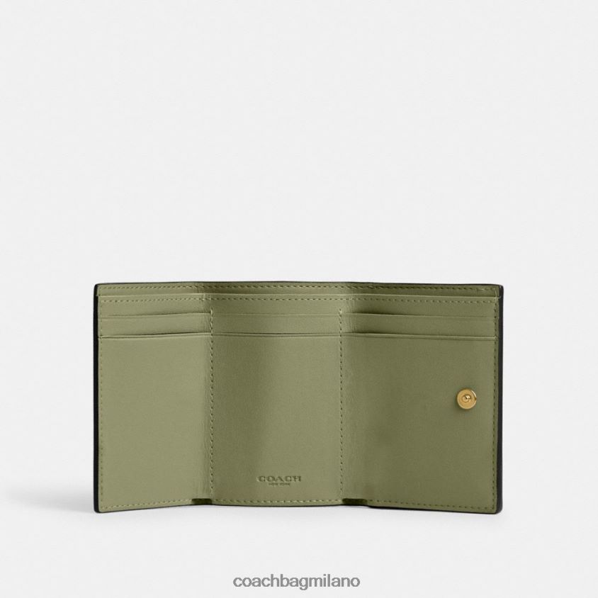 Coach donne portafoglio mini trifold essenziale b4/muschio FPN0Z8342