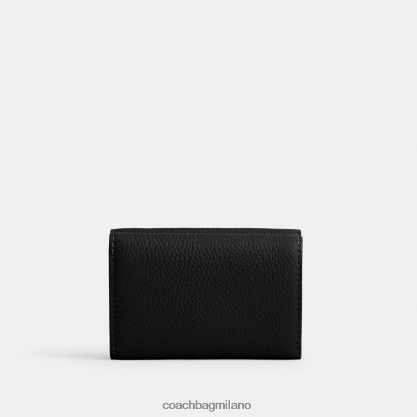Coach donne portafoglio mini trifold essenziale b4/nero FPN0Z8349