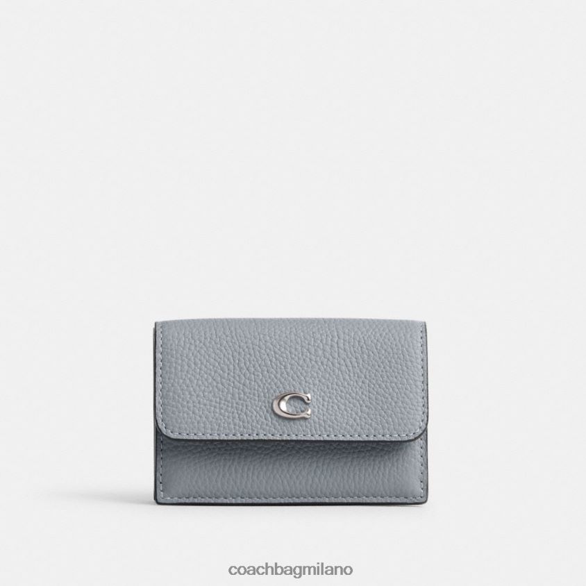 Coach donne portafoglio mini trifold essenziale sx/grigio blu FPN0Z8352