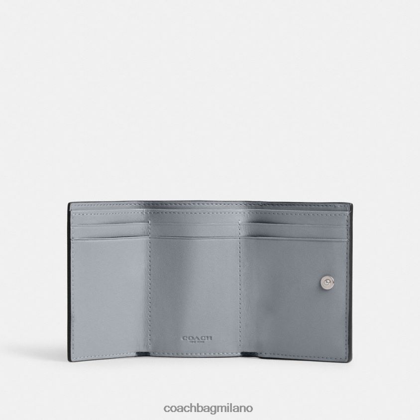 Coach donne portafoglio mini trifold essenziale sx/grigio blu FPN0Z8352