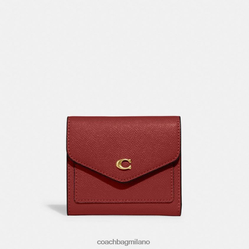 Coach donne portafoglio piccolo Wyn b4/smalto rosso FPN0Z8356