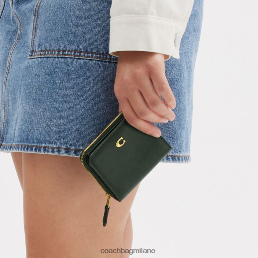 Coach donne portafoglio porta banconote b4/verde amazzonica FPN0Z8358