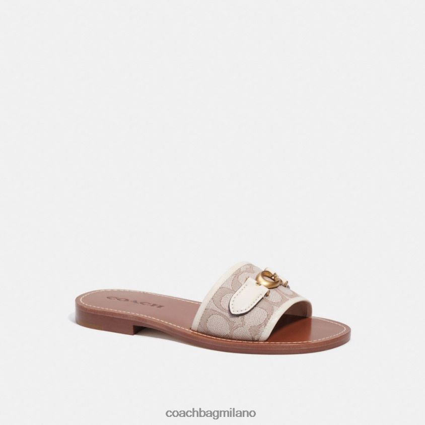 Coach donne ina sandalo in caratteristico jacquard pietra/gesso FPN0Z8422