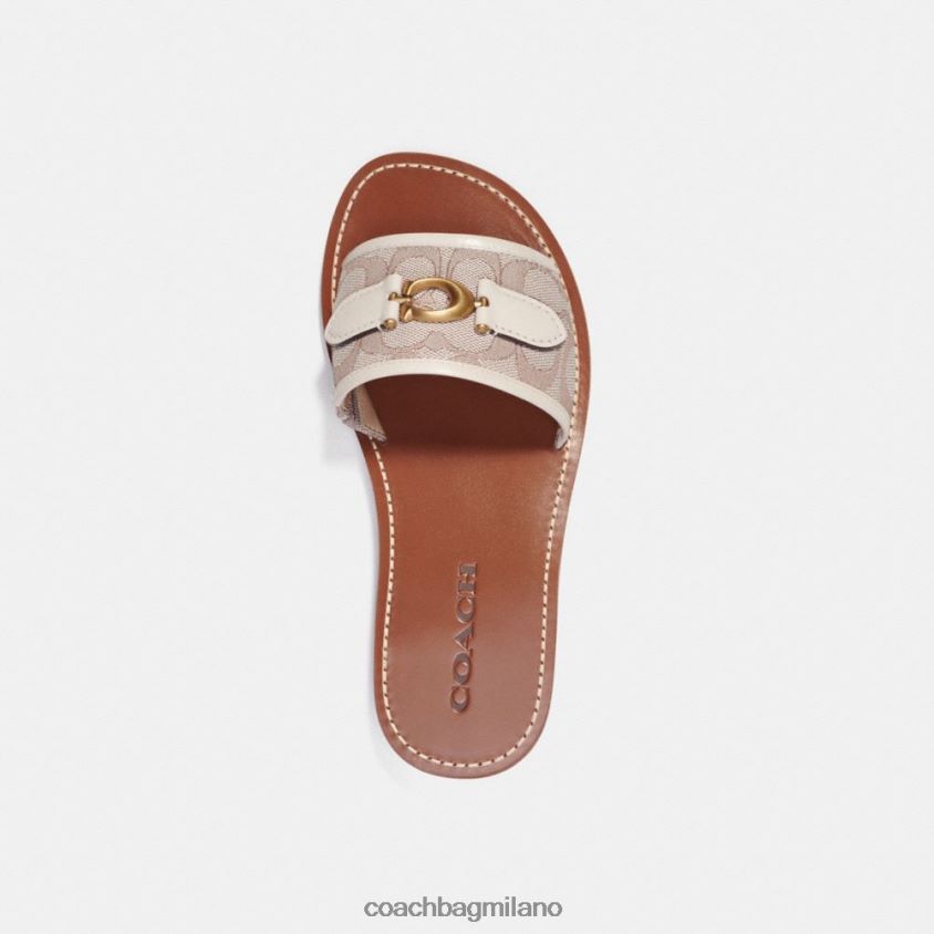 Coach donne ina sandalo in caratteristico jacquard pietra/gesso FPN0Z8422