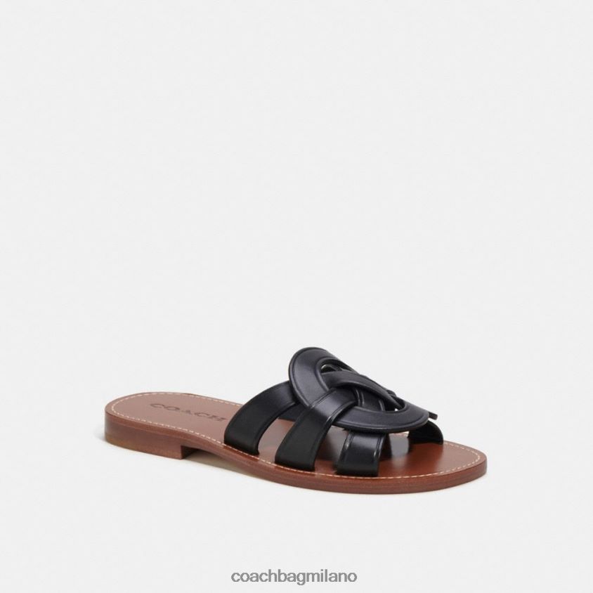 Coach donne issa sandalo nero FPN0Z8426