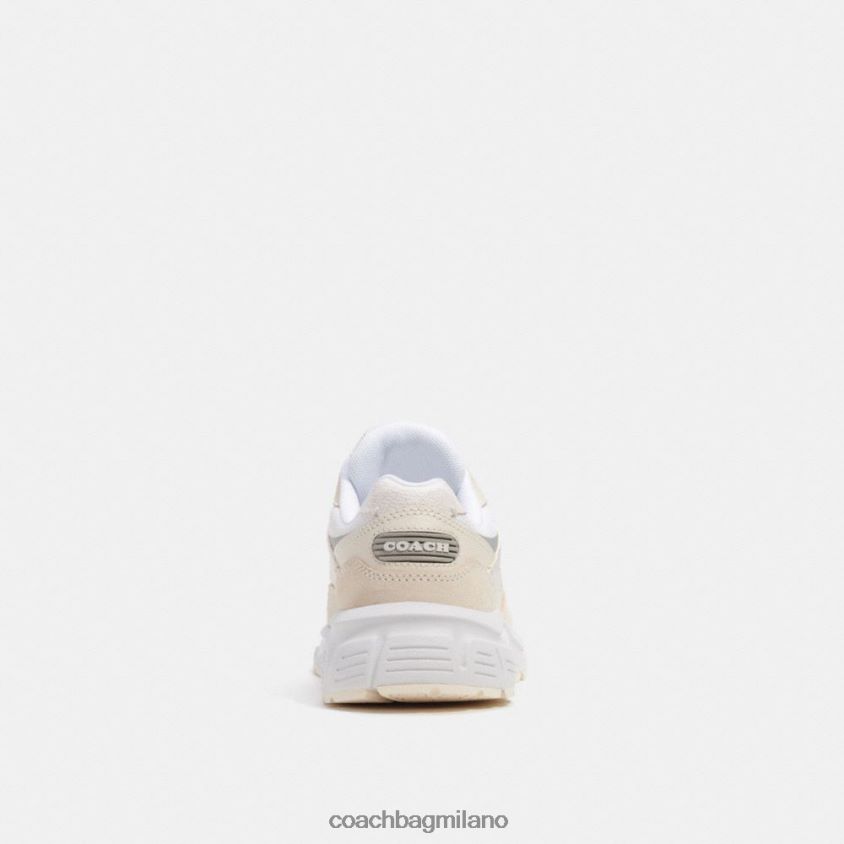 Coach donne sneaker c301 con tela firmata gesso/bianco FPN0Z8402