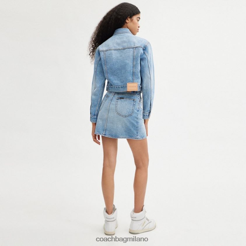 Coach donne giacca corta in denim azzurro FPN0Z8445