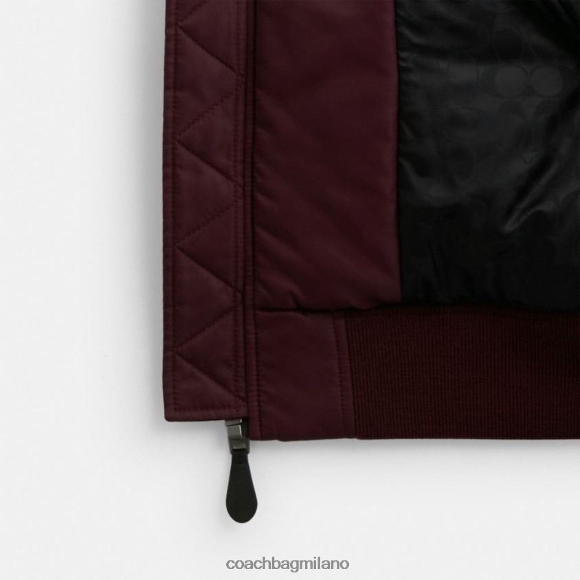 Coach donne giacca ma-1 di capodanno con drago Borgogna FPN0Z8431
