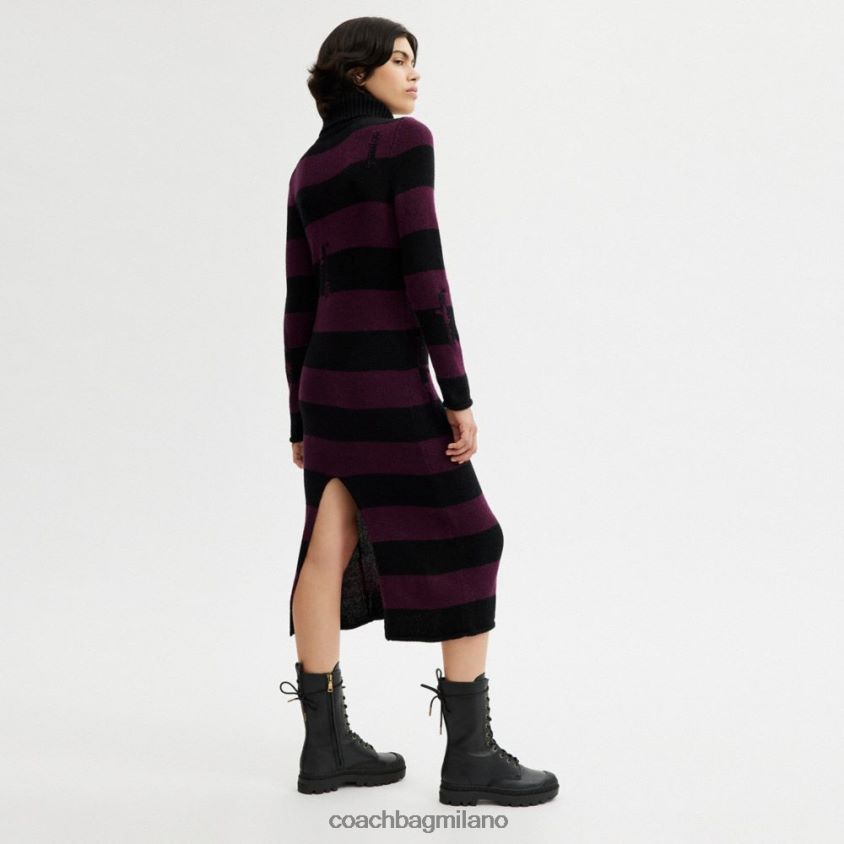 Coach donne abito maglione invecchiato mela di New York nero multiplo. FPN0Z8489