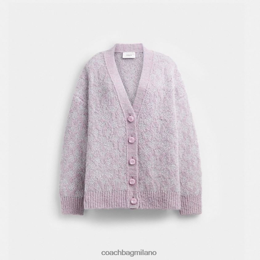Coach donne cardigan esclusivo metallizzato lavanda FPN0Z8479