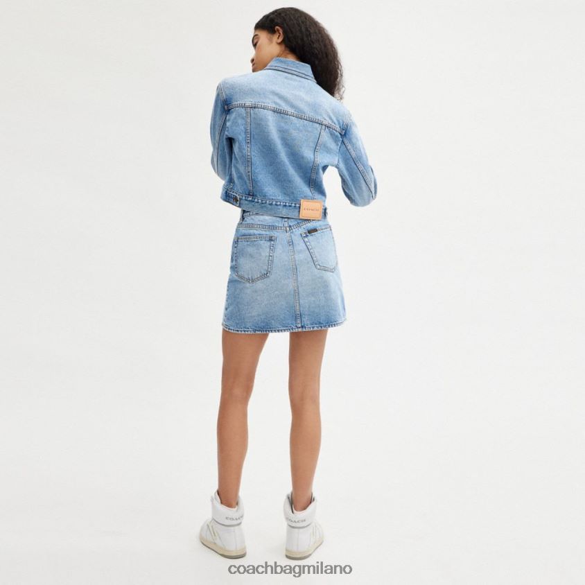 Coach donne Minigonna in denim a vita alta azzurro FPN0Z8504
