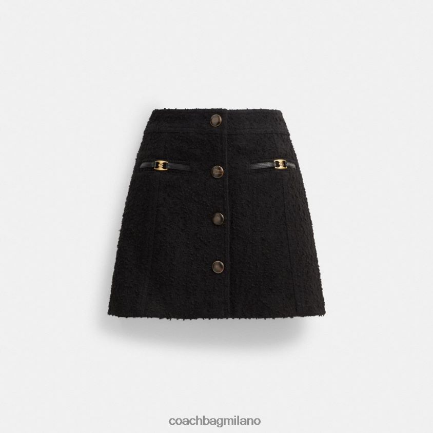 Coach donne minigonna in bouclé nero FPN0Z8508